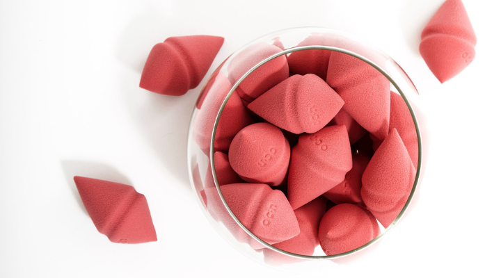 Esponjas de maquiagem rosas