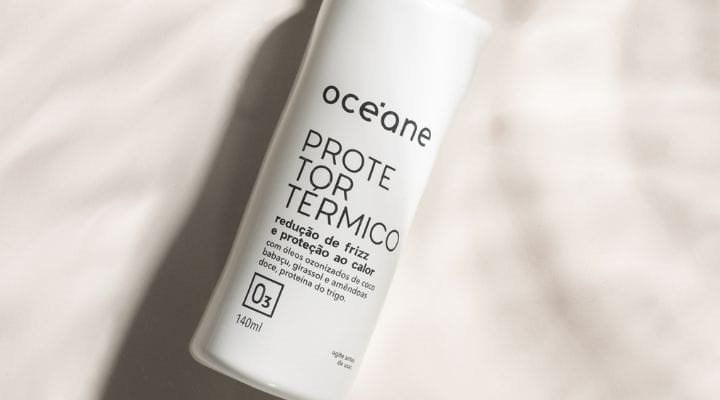 Frasco de protetor térmico capilar