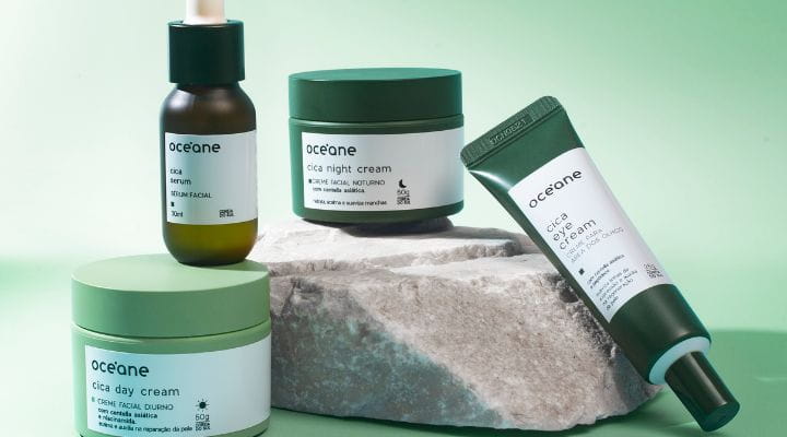Diversos produtos da oceane para tratamento de pele