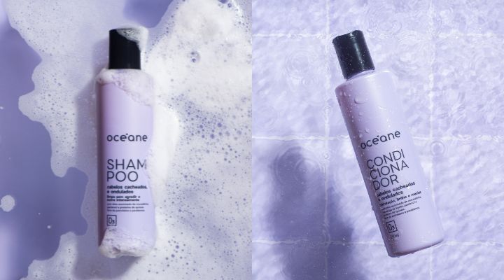 shampoo e condicionador océane cabelos cacheados