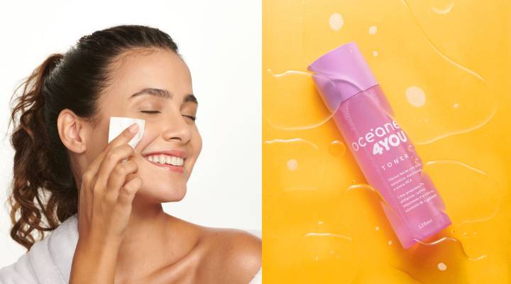 mulher aplicando produto oceane