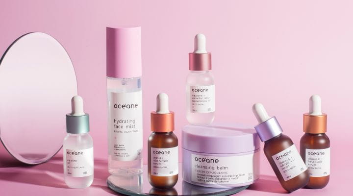 kit de skincare da océane com peptídeos