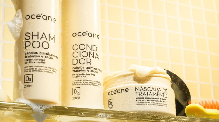 Kit de shampoo para cabelos quimicamente tratados océane