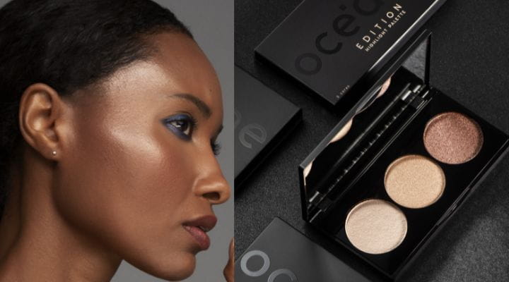 modelo negra com pele maquiada