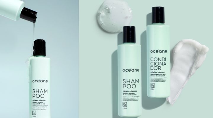 Shampoo e condicionador Océane para cabelos oleosos