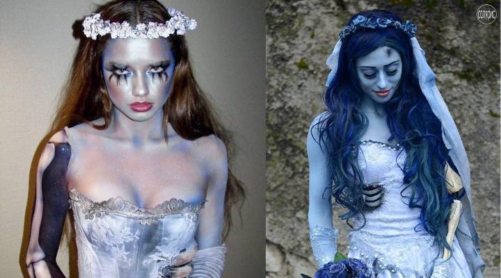 Modelo fantasiada de noiva cadaver