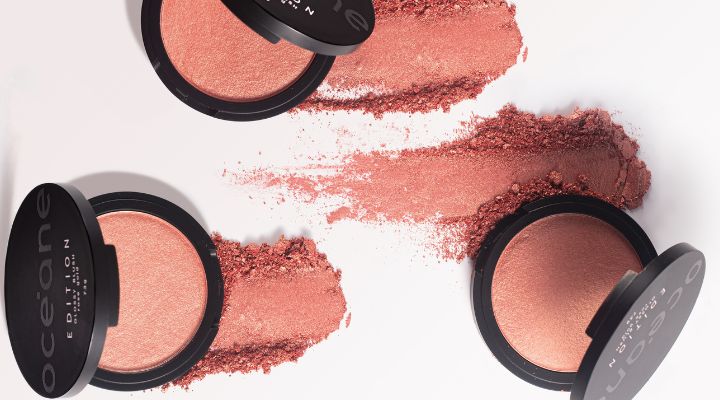 produto blush com glossy effect