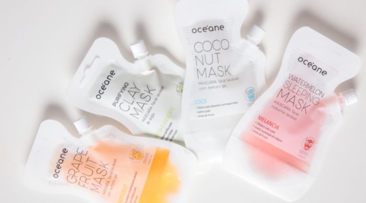 Máscaras faciais Oceane em sachês