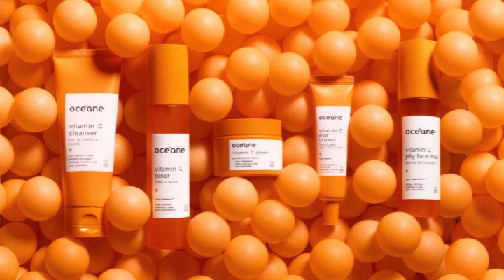 Produtos de cuidados da pele Oceane com vitamina C