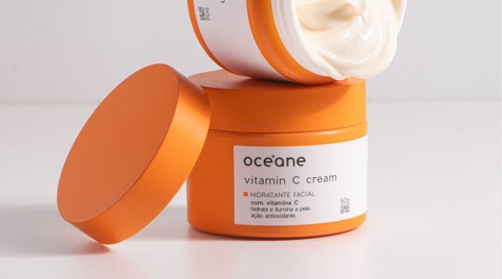 Creme hidratante facial com vitamina C