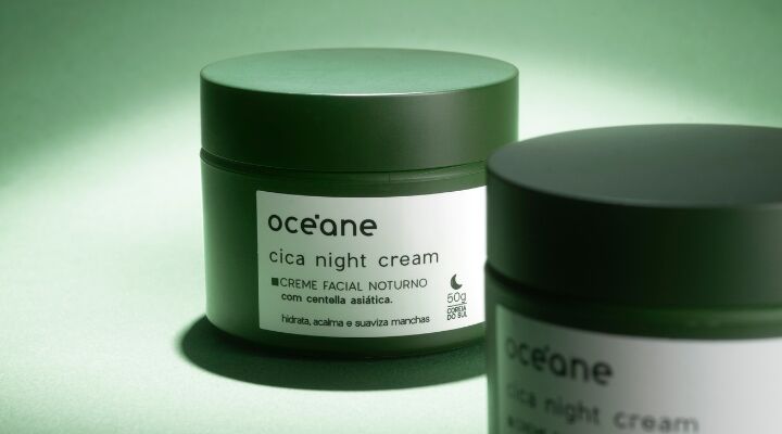 Creme facial noturno Oceane com centella asiática