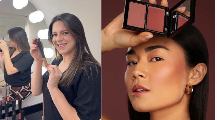 maquiadora bela felix com blush favorito